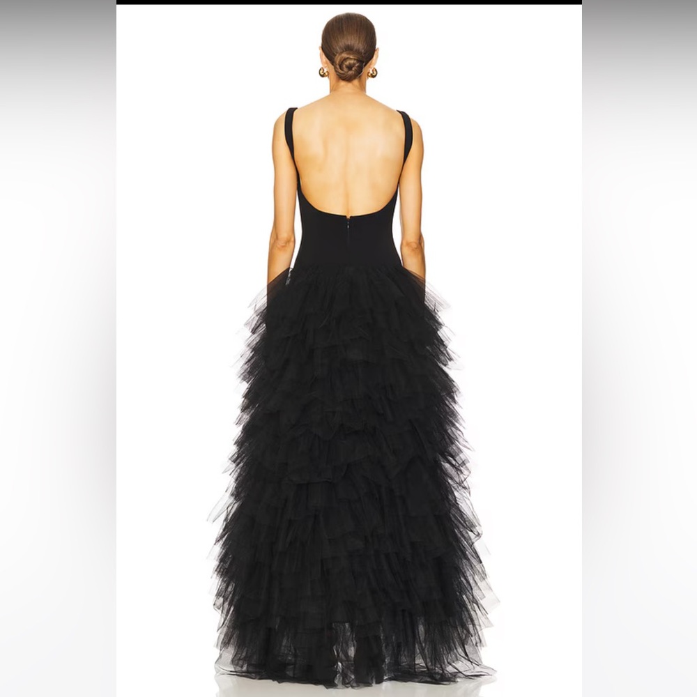 NWT! Lovers and Friends Bowie Gown in Black - Picture 3 of 6